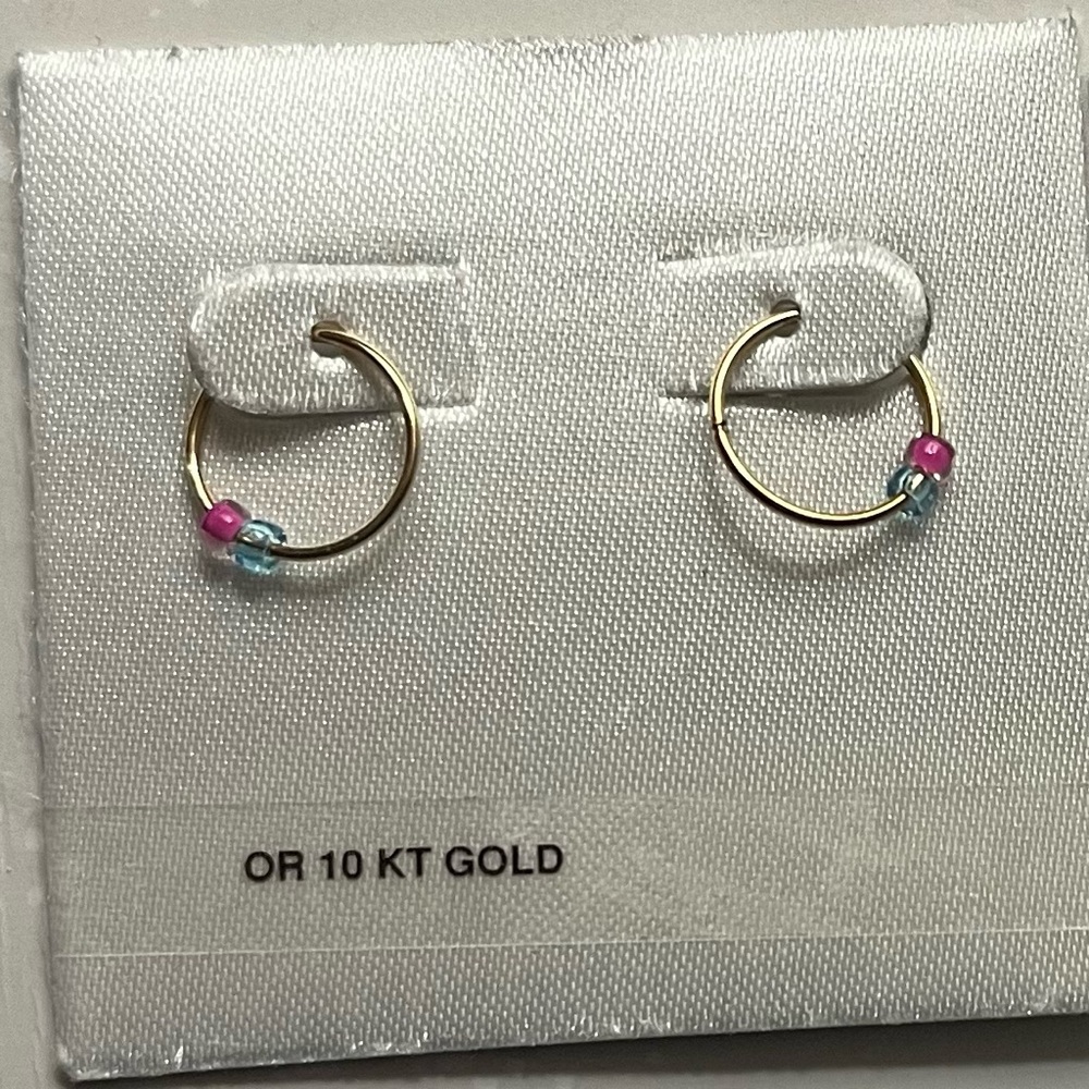 Genuine 10 KT Gold Hoop Earrings